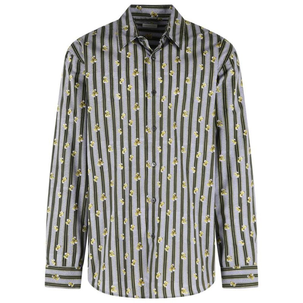 Dries Van Noten 'Caper' Lilac Cotton Shirt Men